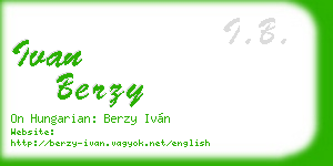 ivan berzy business card