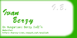 ivan berzy business card